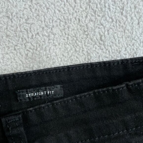 NEW Kenneth Cole Men's 32x34 Black Straight Fit Stretch Denim Jeans Cotton Blend - Picture 7 of 10